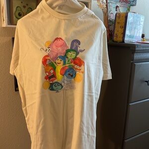 Unisex Cream Inside Out Character T-Shirt